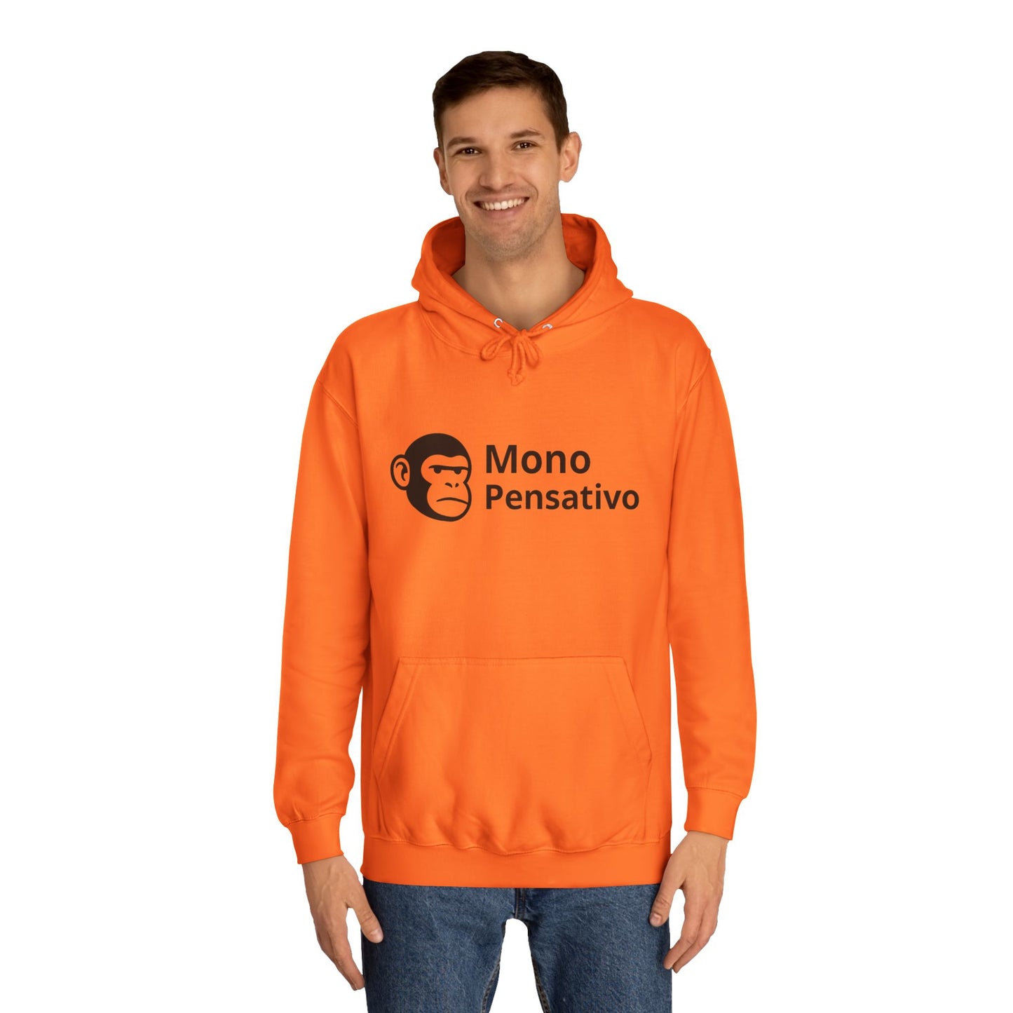 🧥 Hoodie “Modo Pensativo” – Edición Logo - Mono Pensativo