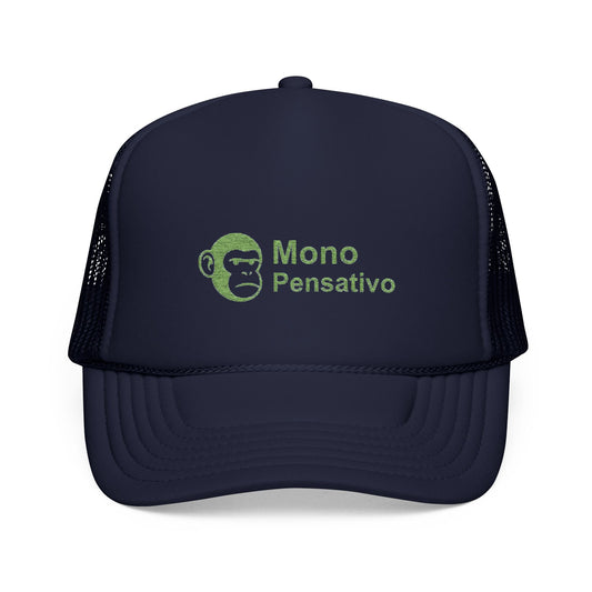 Reflexión con Ventilación Embroidered , Mono Pensativo Unique Gift for Friends, Stylish Summer Accessory, Unisex Hat