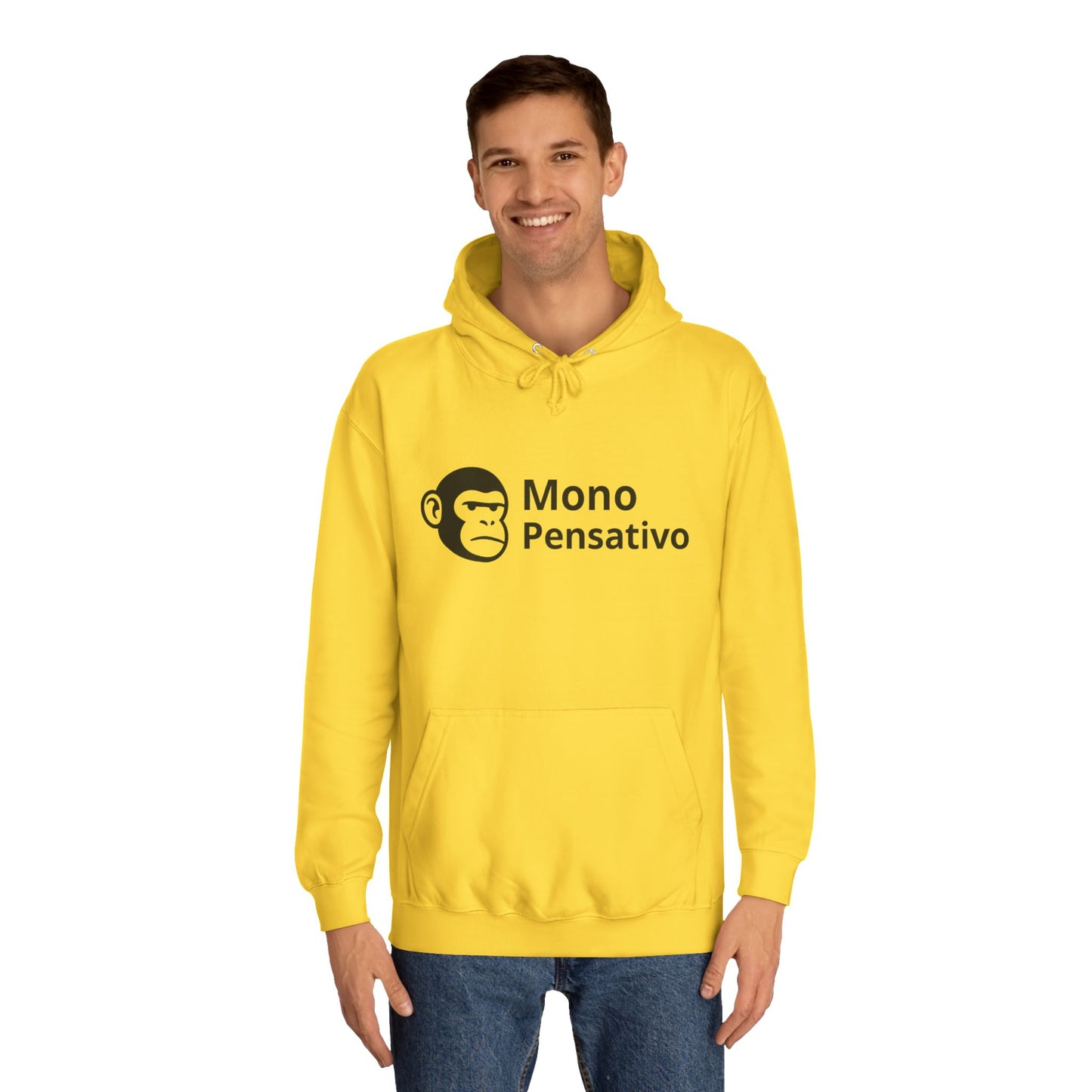 🧥 Hoodie “Modo Pensativo” – Edición Logo - Mono Pensativo