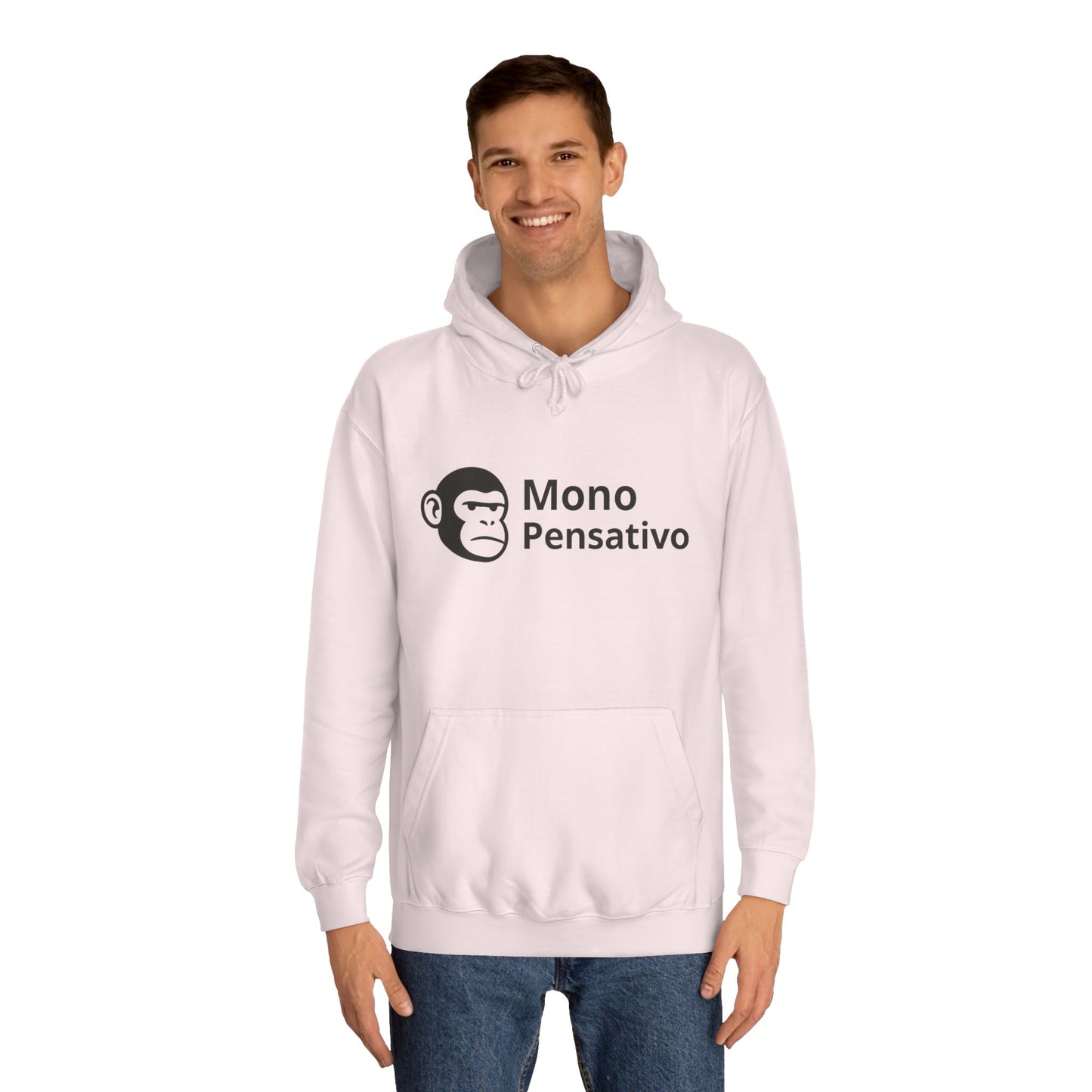 🧥 Hoodie “Modo Pensativo” – Edición Logo - Mono Pensativo