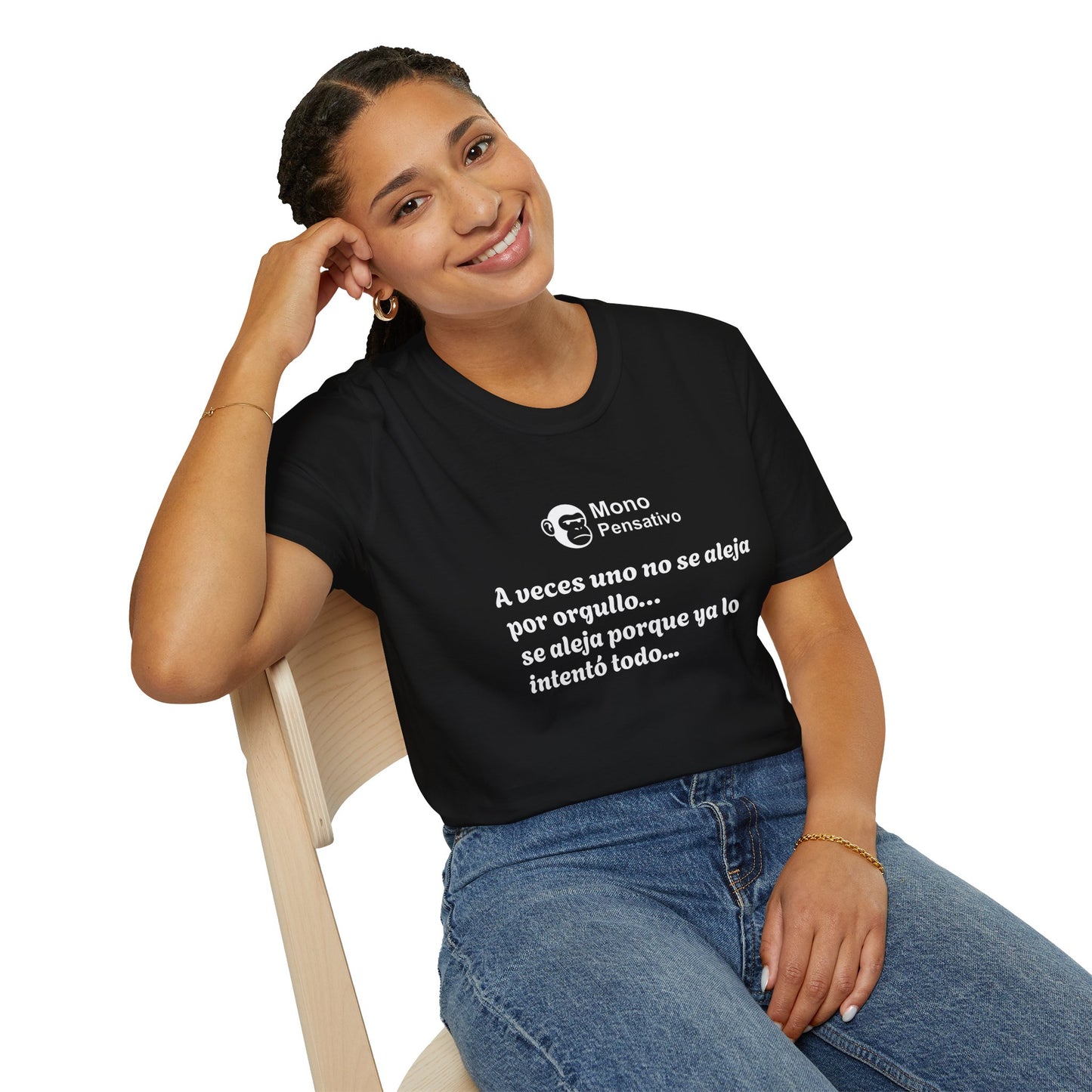 “Reflexión Urbana” – Camiseta Inspiradora - Mono Pensativo Shirt