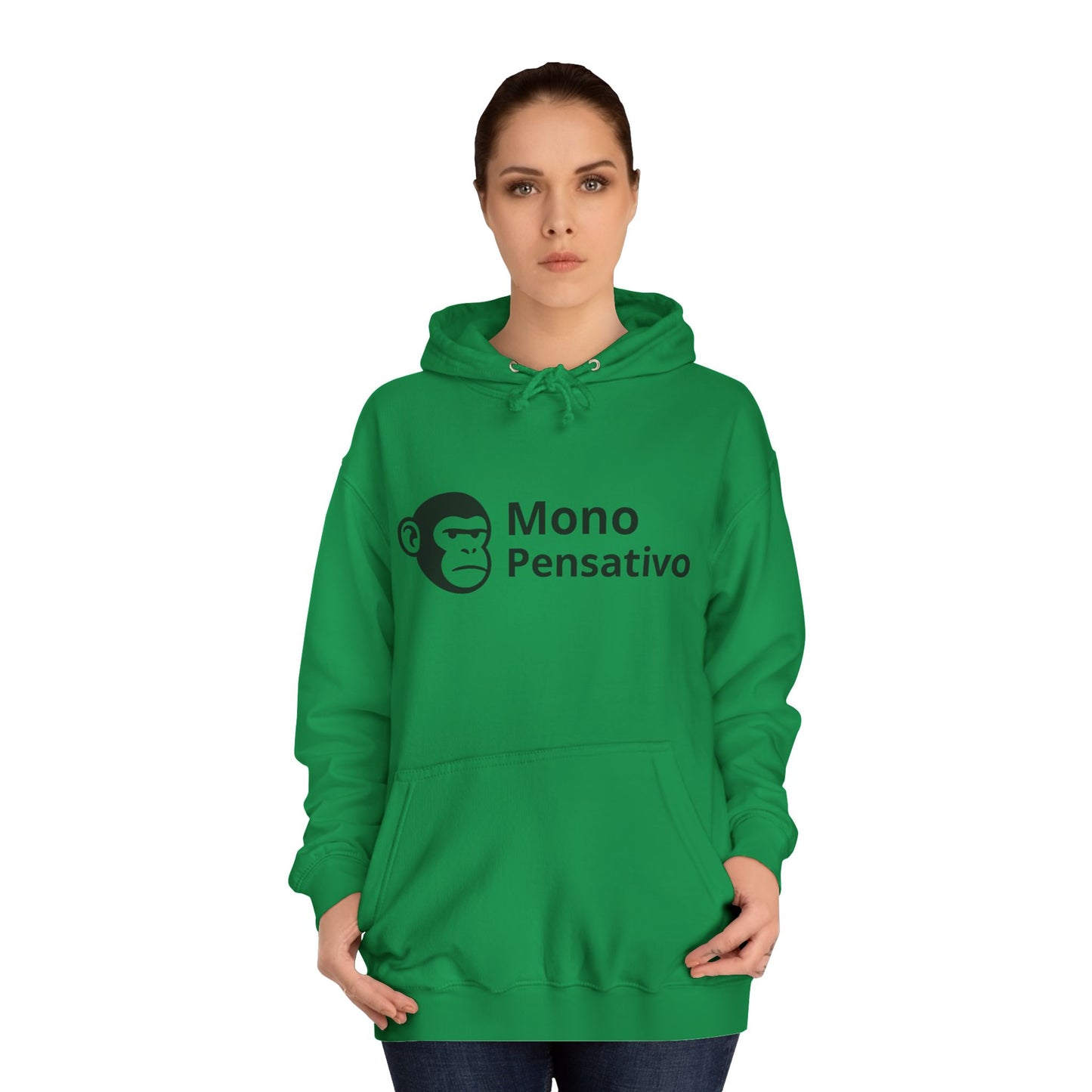 🧥 Hoodie “Modo Pensativo” – Edición Logo - Mono Pensativo