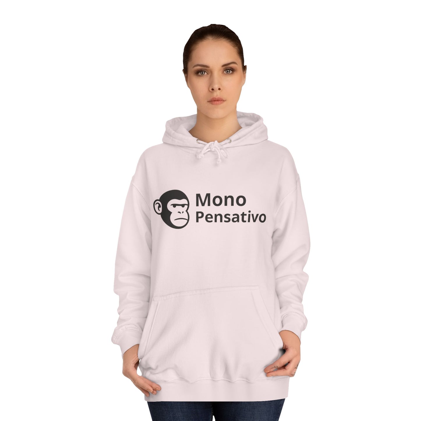 🧥 Hoodie “Modo Pensativo” – Edición Logo - Mono Pensativo