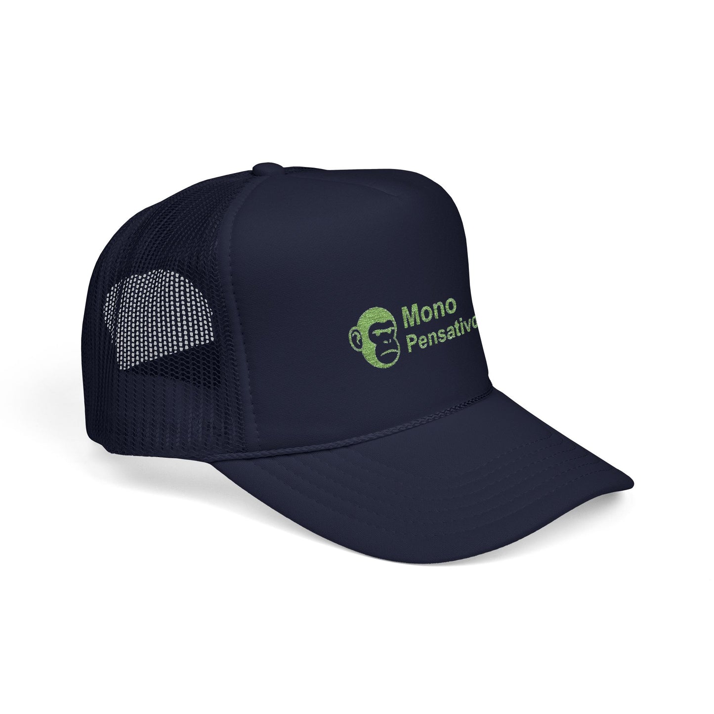 Reflexión con Ventilación Embroidered , Mono Pensativo Unique Gift for Friends, Stylish Summer Accessory, Unisex Hat
