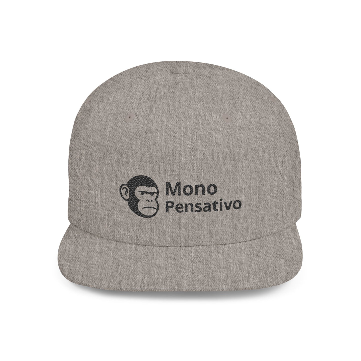 “Logo que dice más que mil frases.” Snapback Cap - El Mono Pensativo Hat for Everyday Wear