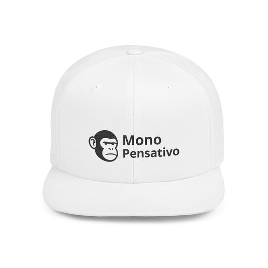 “Logo que dice más que mil frases.” Snapback Cap - El Mono Pensativo Hat for Everyday Wear