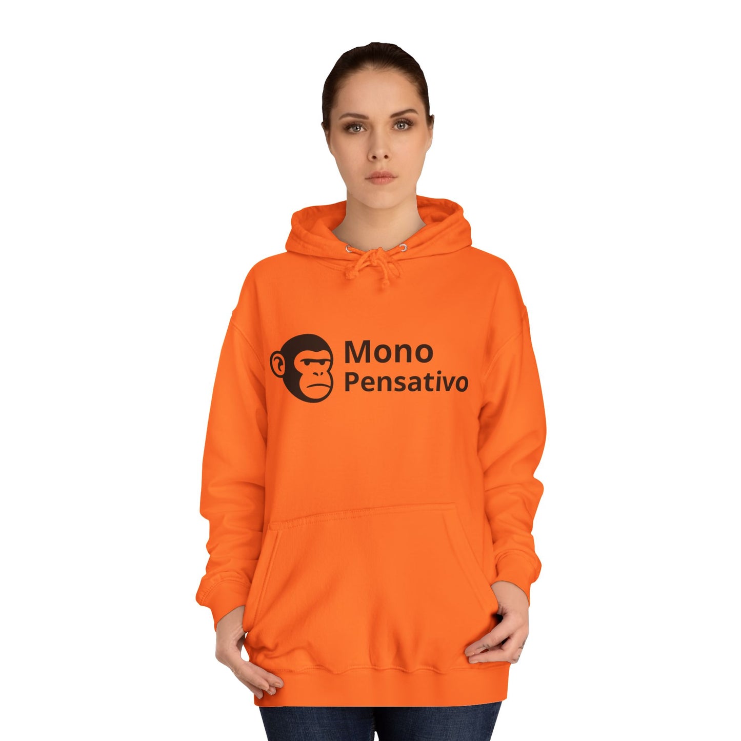 🧥 Hoodie “Modo Pensativo” – Edición Logo - Mono Pensativo