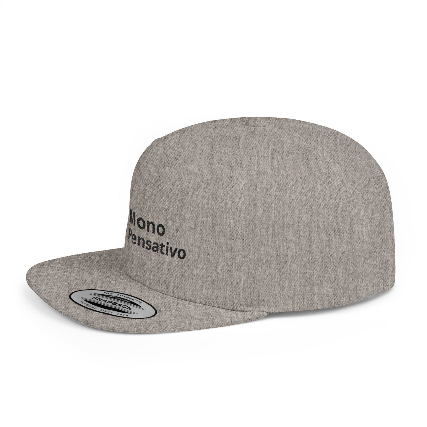 “Logo que dice más que mil frases.” Snapback Cap - El Mono Pensativo Hat for Everyday Wear