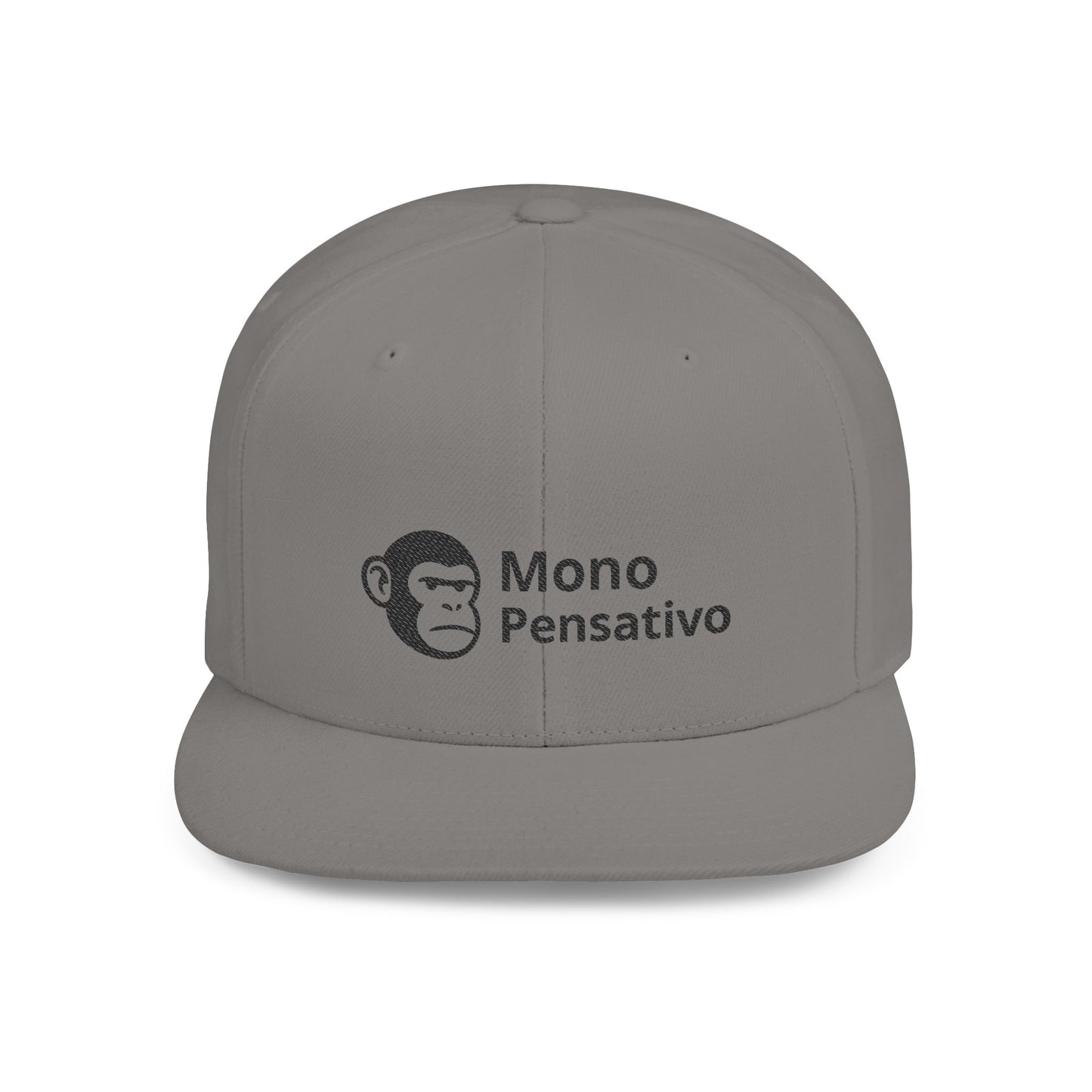“Logo que dice más que mil frases.” Snapback Cap - El Mono Pensativo Hat for Everyday Wear