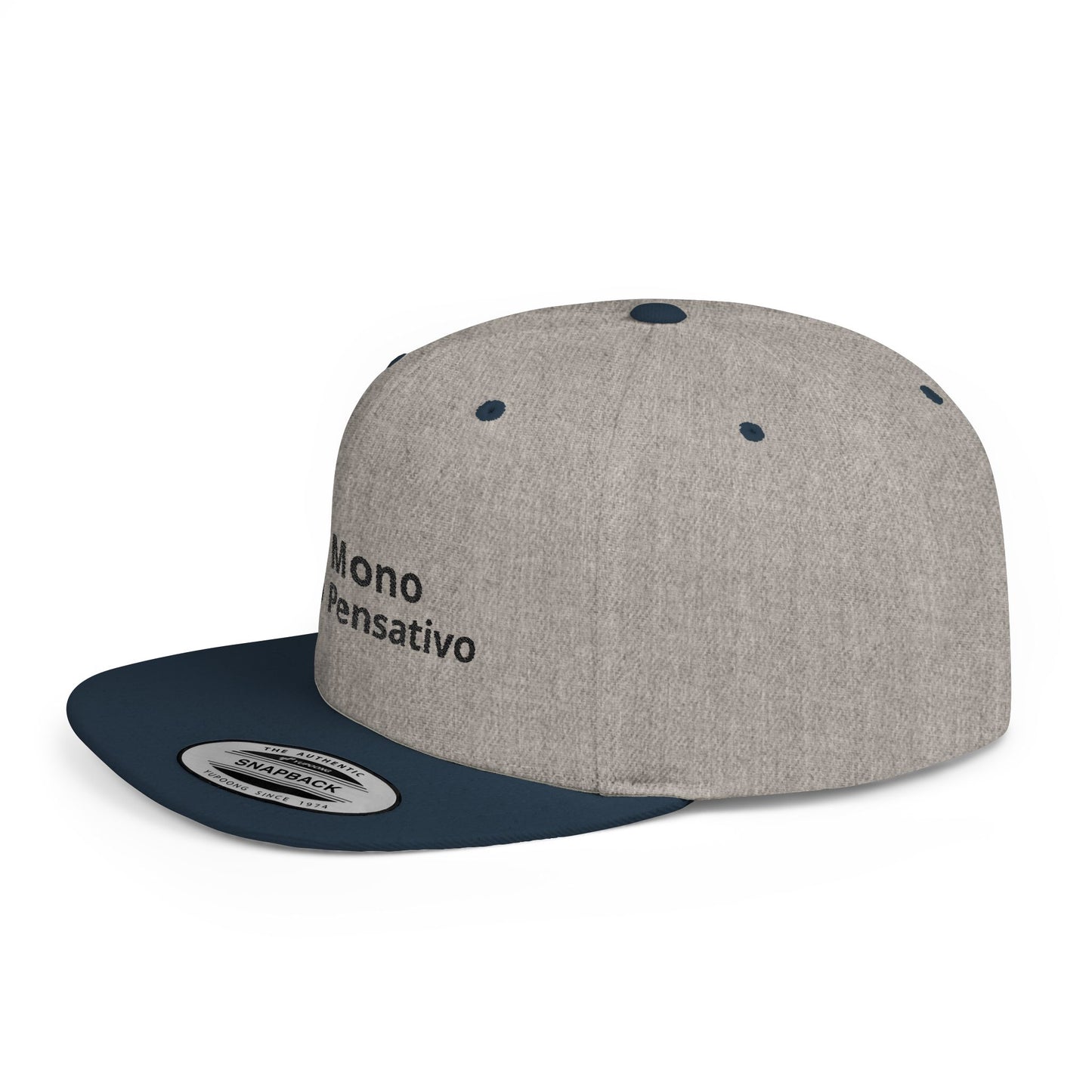 “Logo que dice más que mil frases.” Snapback Cap - El Mono Pensativo Hat for Everyday Wear