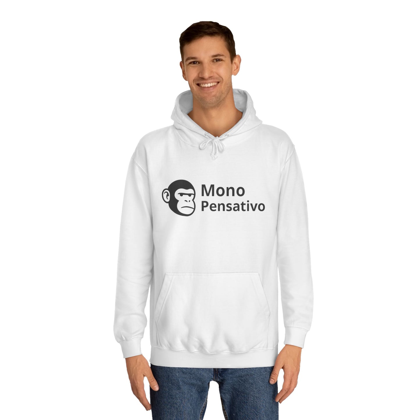 🧥 Hoodie “Modo Pensativo” – Edición Logo - Mono Pensativo