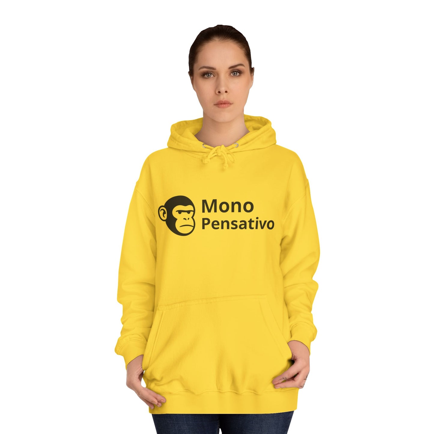 🧥 Hoodie “Modo Pensativo” – Edición Logo - Mono Pensativo