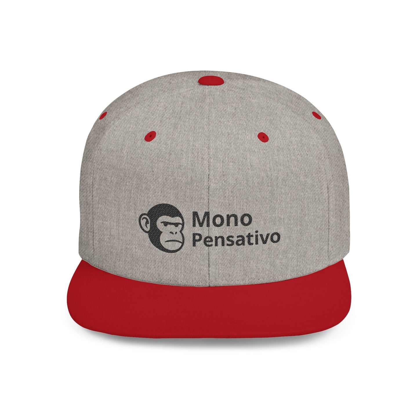 “Logo que dice más que mil frases.” Snapback Cap - El Mono Pensativo Hat for Everyday Wear