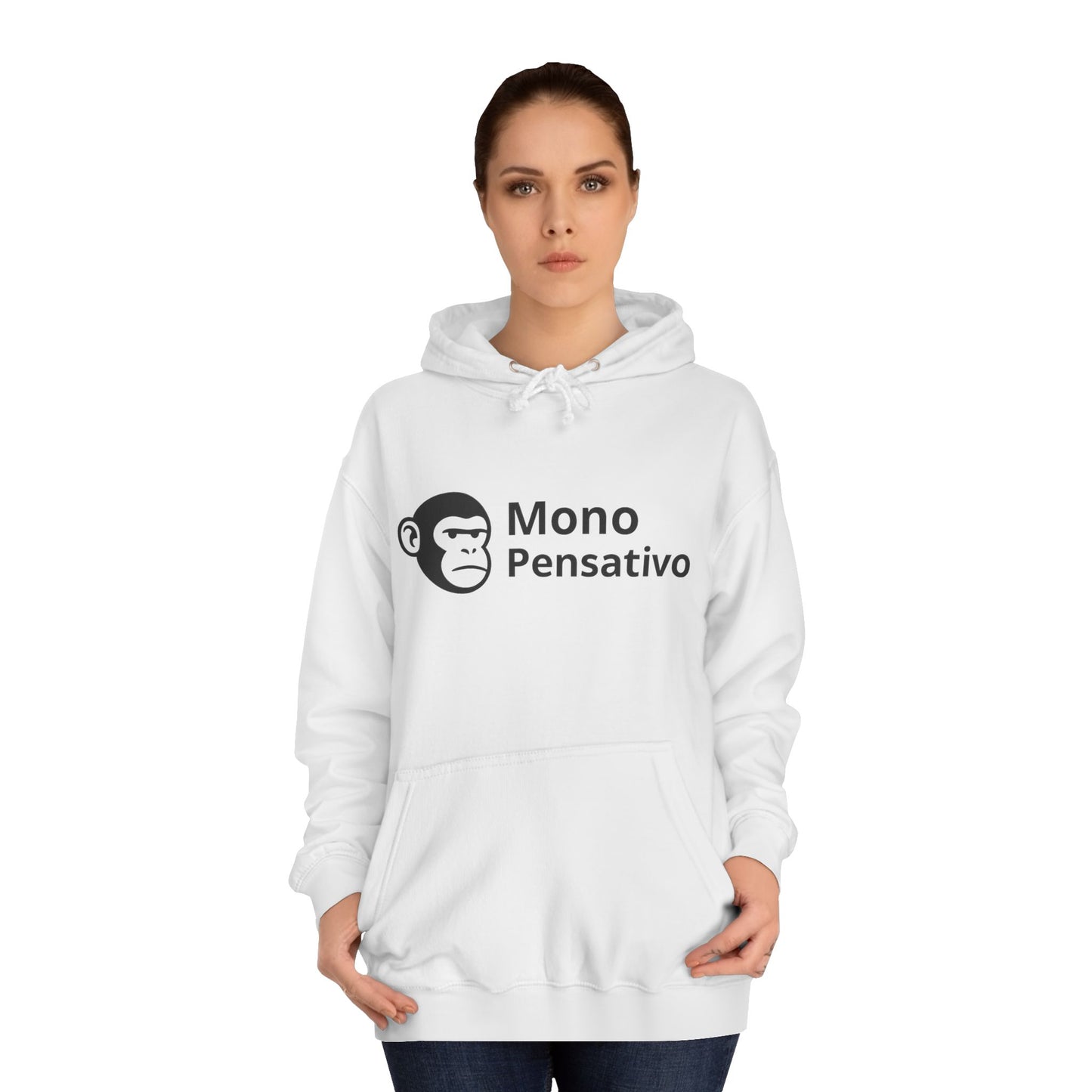 🧥 Hoodie “Modo Pensativo” – Edición Logo - Mono Pensativo