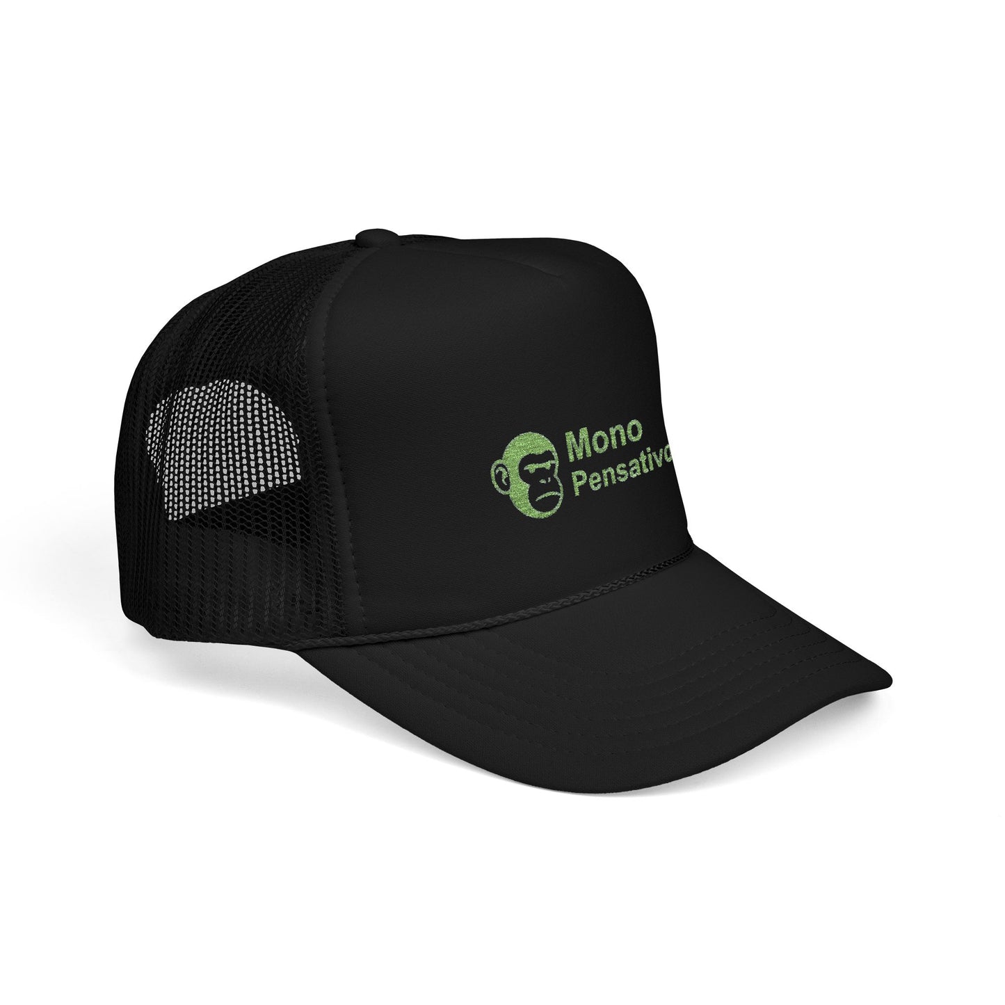 Reflexión con Ventilación Embroidered , Mono Pensativo Unique Gift for Friends, Stylish Summer Accessory, Unisex Hat