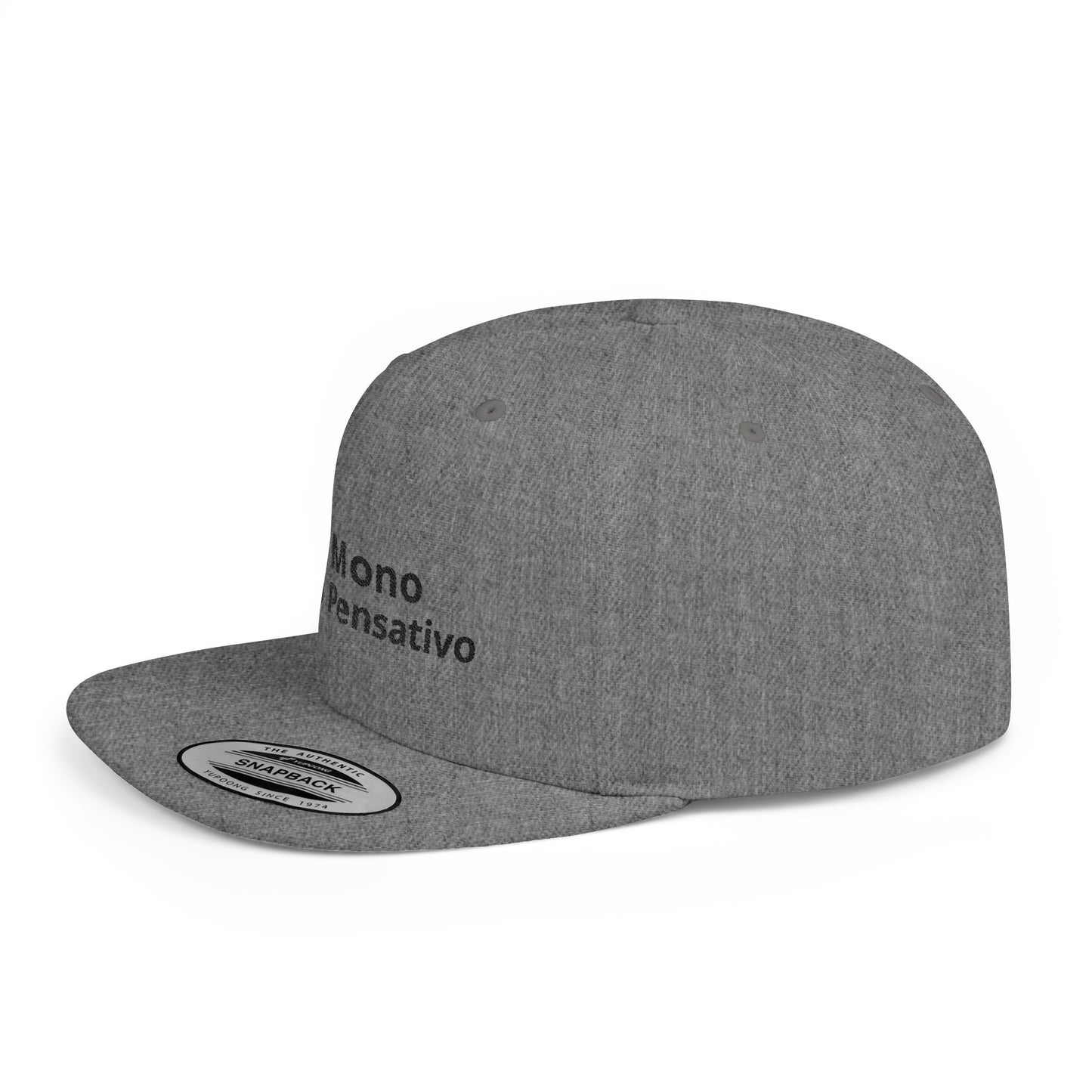 “Logo que dice más que mil frases.” Snapback Cap - El Mono Pensativo Hat for Everyday Wear