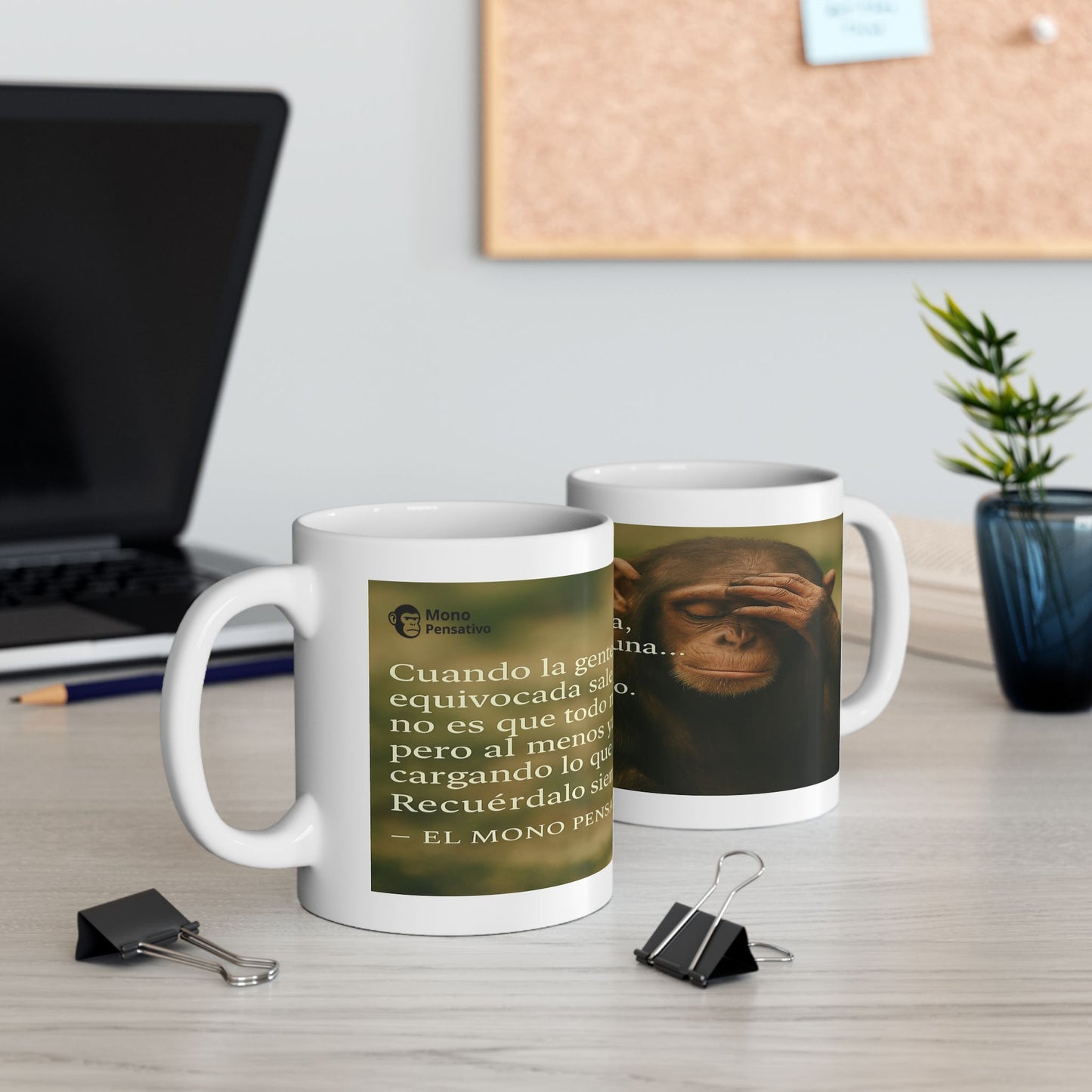 "Taza de los que ya entendieron"- 11oz Taza Del Mono Pensativo