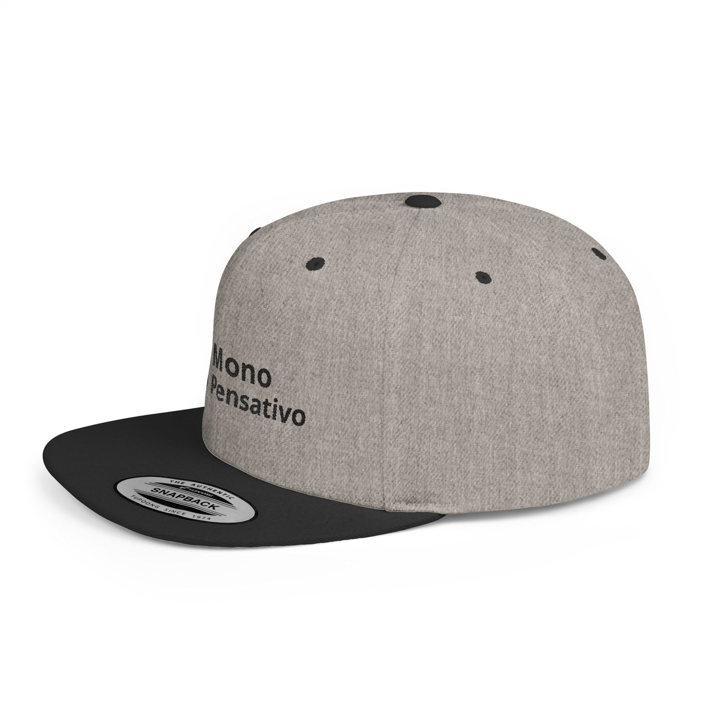 “Logo que dice más que mil frases.” Snapback Cap - El Mono Pensativo Hat for Everyday Wear