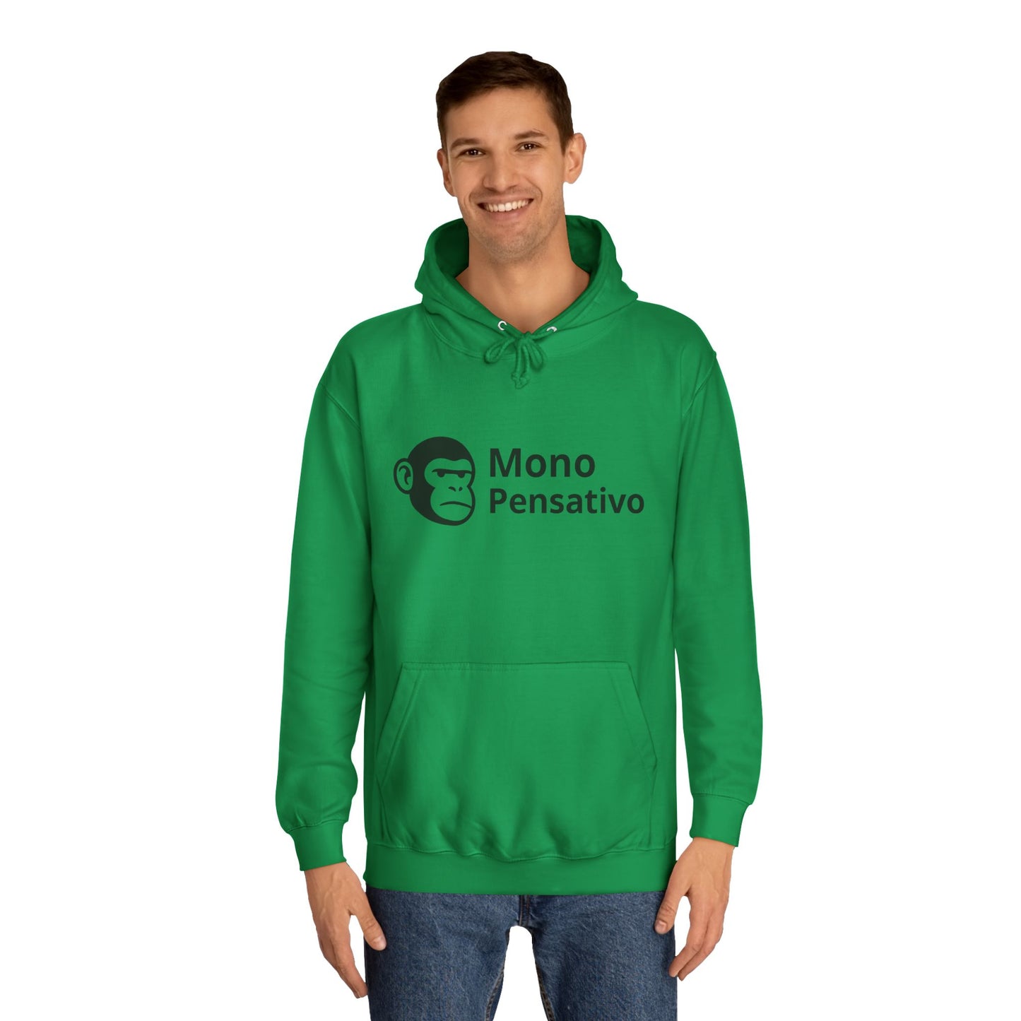 🧥 Hoodie “Modo Pensativo” – Edición Logo - Mono Pensativo