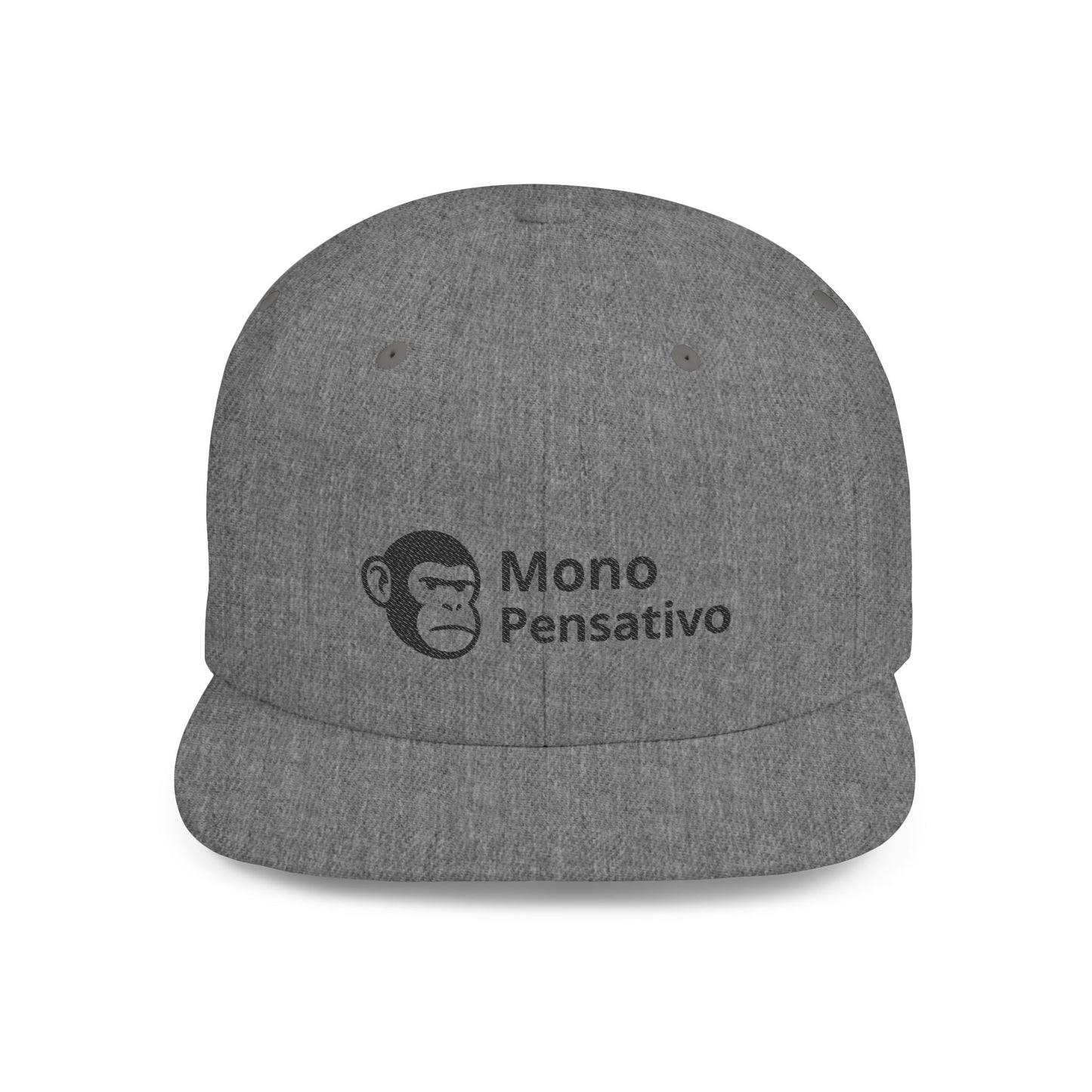 “Logo que dice más que mil frases.” Snapback Cap - El Mono Pensativo Hat for Everyday Wear