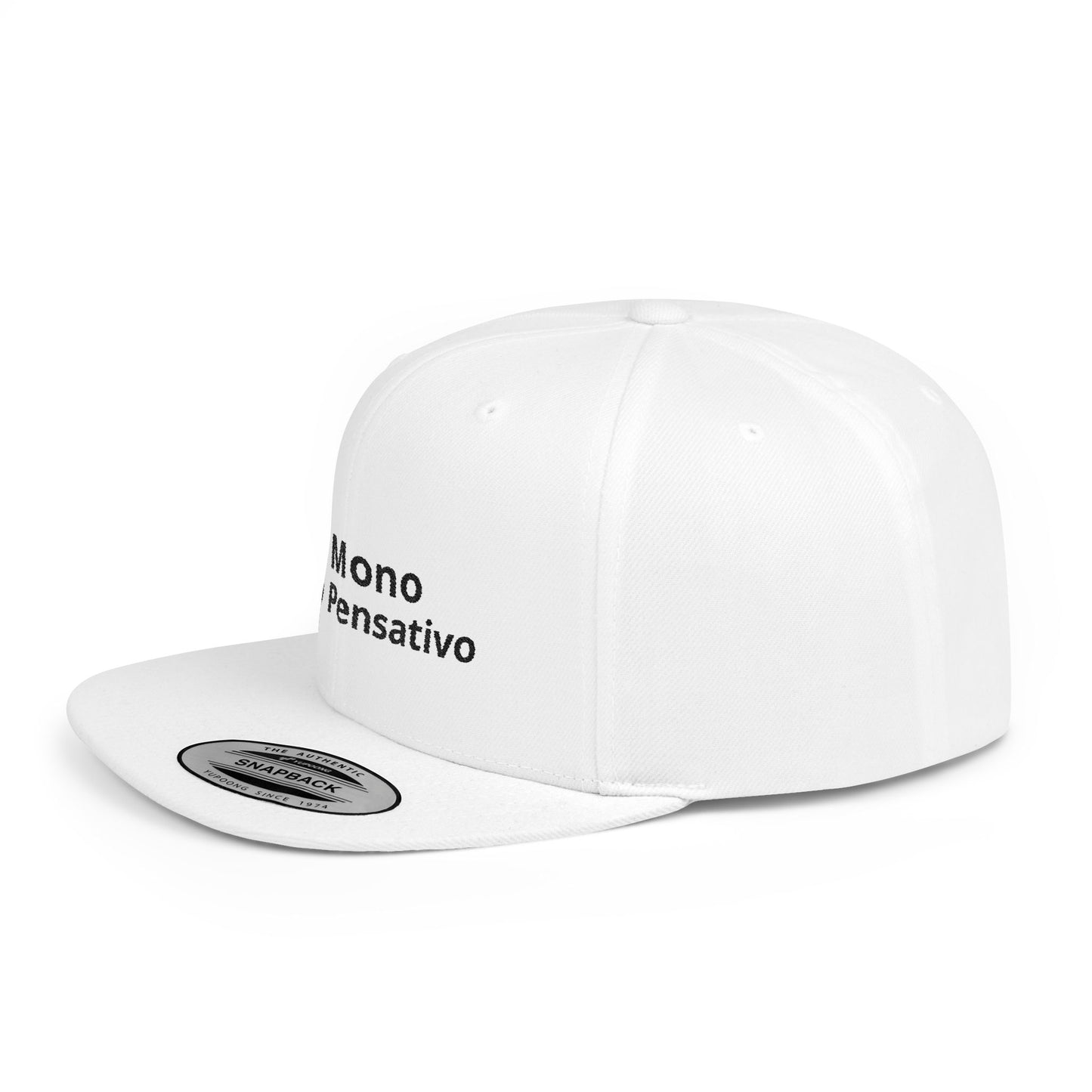 “Logo que dice más que mil frases.” Snapback Cap - El Mono Pensativo Hat for Everyday Wear
